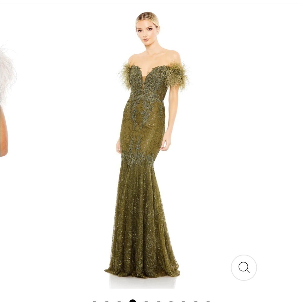 Mac Duggal 20246 Feathered Crystal Embellished Sleeveless Gown